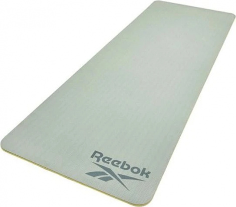Килимок для йоги двосторонній Reebok DOUBLE SIDED YOGA MAT жовто-сірий RAYG-11042GR