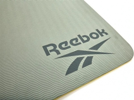 Килимок для йоги двосторонній Reebok DOUBLE SIDED YOGA MAT жовто-сірий RAYG-11042GR