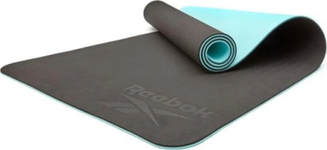 Коврик для йоги двусторонний Reebok DOUBLE SIDED YOGA MAT голубо-черный RAYG-11042BL