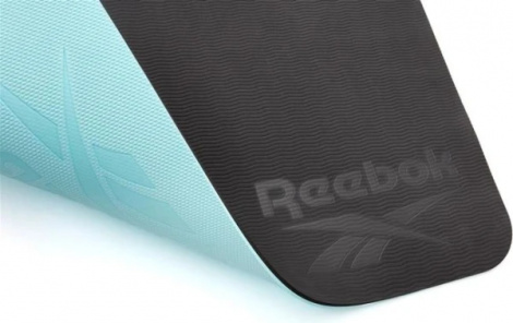 Коврик для йоги двусторонний Reebok DOUBLE SIDED YOGA MAT голубо-черный RAYG-11042BL