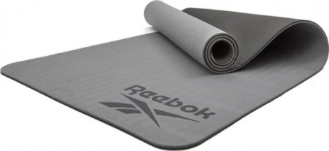 Коврик для йоги двусторонний Reebok DOUBLE SIDED YOGA MAT серо-черный RAYG-11042BKGR