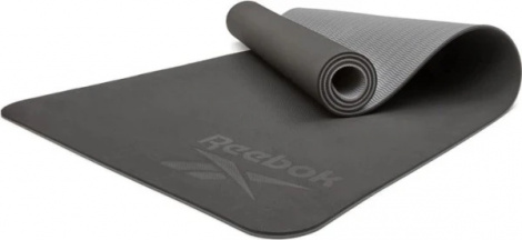 Коврик для йоги двусторонний Reebok DOUBLE SIDED YOGA MAT серо-черный RAYG-11042BKGR