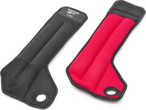 Утяжелители для запястья Reebok WRIST WEIGHTS черно-красные (2 х 0,5 кг) RAWT-11210