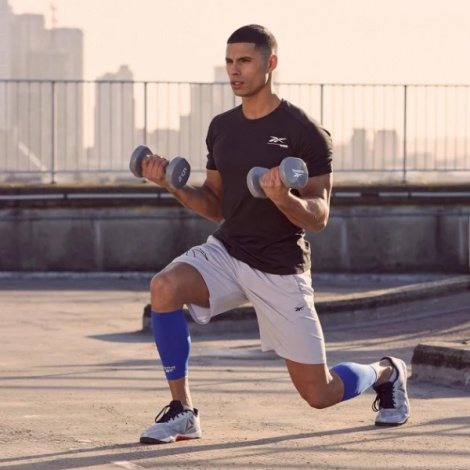 Рукави компресійні для литок Reebok CALF SLEEVES 2 шт. сині M RASL-11314BL