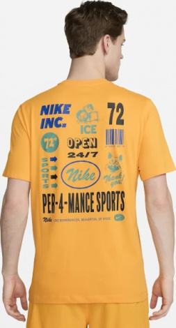 Футболка Nike M NK DF TEE 3MO GFX оранжевая FV8366-717