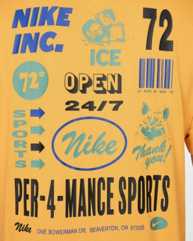 Футболка Nike M NK DF TEE 3MO GFX оранжевая FV8366-717