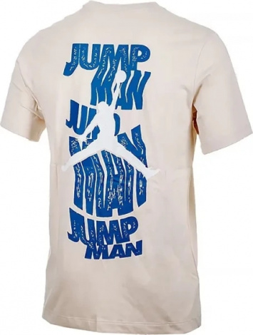 Футболка Nike JORDAN MBRAND SS JM STACK CREW бежевая FN6029-203