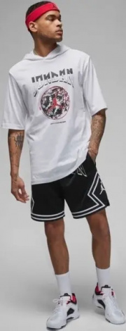 Шорты баскетбольные Nike JORDAN AIR DRI-FIT SPORT DIAMOND черно-белые FD5957-010