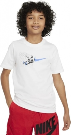 Футболка подростковая Nike K NSW TEE SOCCER BALL FA23 белая FD3974-100