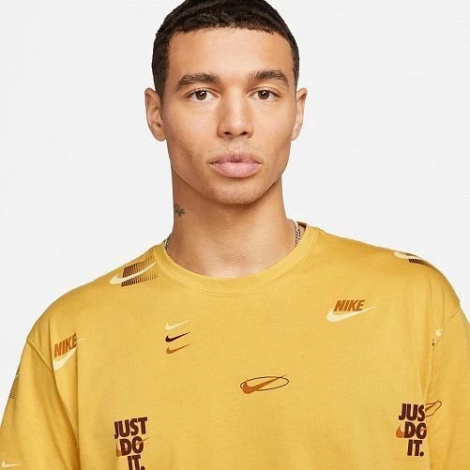 Футболка Nike M NSW TEE M90 12MO LBR AOP жовта DZ2991-725