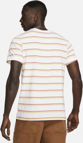 Футболка Nike M TEE CLUB STRIPE біло-жовто-червона DZ2985-100