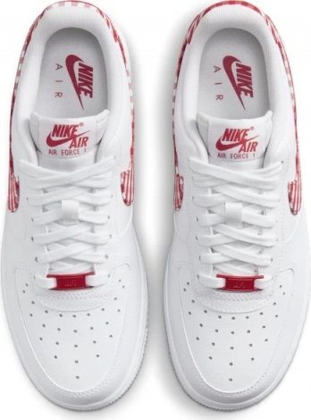 Кросівки жіночі Nike AIR FORCE 1'07 біло-червоні DZ2784-101