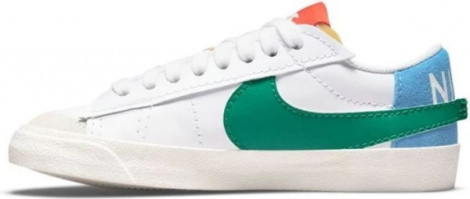 Кросівки жіночі Nike W BLAZER LOW 77 JUMBO біло-синьо-зелені DQ1470-100