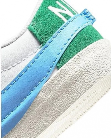 Кросівки жіночі Nike W BLAZER LOW 77 JUMBO біло-синьо-зелені DQ1470-100