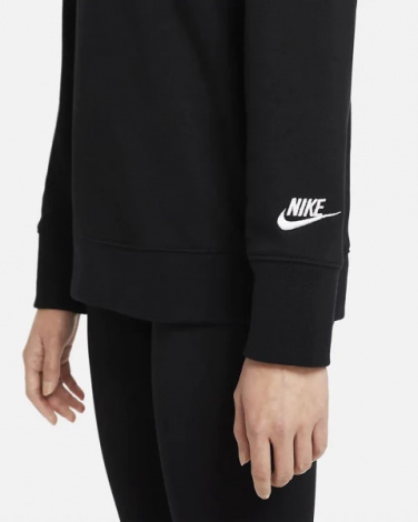 Світшот підлітковий Nike G NSW FT BF CREW чорний DM8210-010