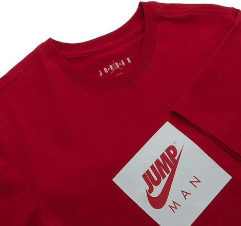 Футболка Nike Jordan JUMPMAN BOX SS CREW красно-белая DD0963-687