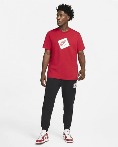 Футболка Nike Jordan JUMPMAN BOX SS CREW красно-белая DD0963-687