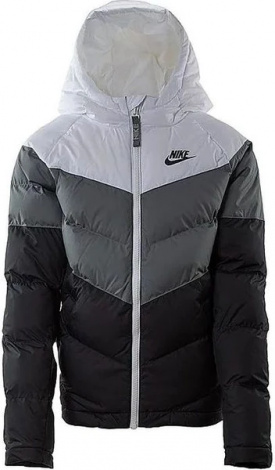 Куртка підліткова Nike NSW SYNTHETIC FILL JACKET чорно-сіро-біла CU9157-103