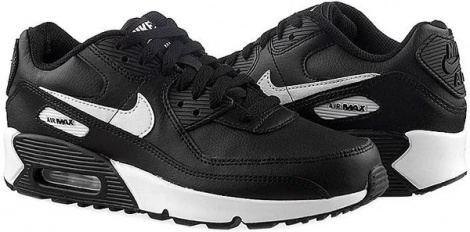 Кроссовки подростковые женские Nike AIR MAX 90 LTR черно-белые CD6864-010