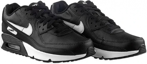 Кроссовки подростковые женские Nike AIR MAX 90 LTR черно-белые CD6864-010
