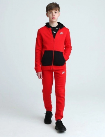 Костюм спортивний Nike B NSW CORE BF TRK SUIT червоно-чорний BV3634-657