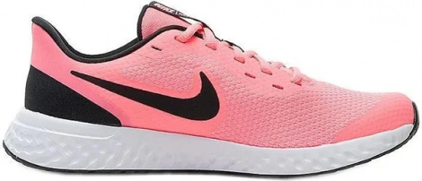 Кросівки підліткові Nike REVOLUTION 5 (GS) рожево-чорні BQ5671-602