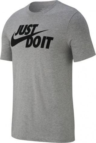 Футболка Nike NSW TEE JUST DO IT SWOOSH сіра AR5006-063