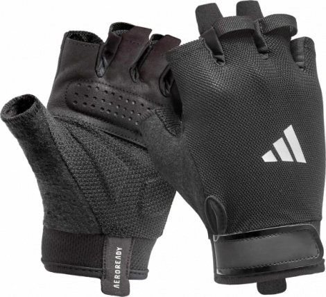 Рукавички для тренінгу Adidas ESSENTIAL TRAINING GLOVES чорно-білі L ADGB-15003WH