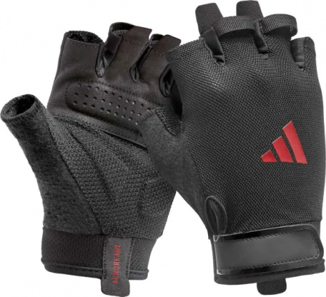 Рукавички для тренінгу Adidas ESSENTIAL TRAINING GLOVES чорно-червоні S ADGB-15001RD