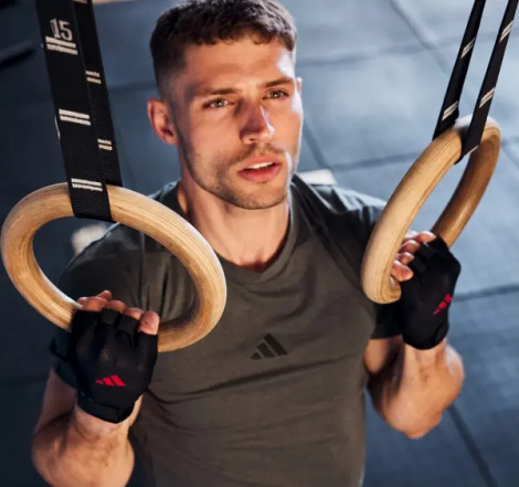 Рукавички для тренінгу Adidas ESSENTIAL TRAINING GLOVES чорно-червоні S ADGB-15001RD