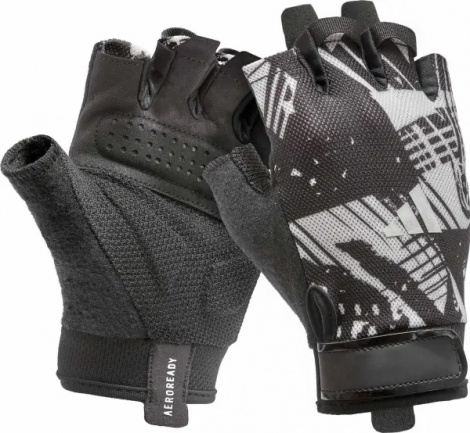 Перчатки для тренинга Adidas ESSENTIAL TRAINING GLOVES черно-серые S ADGB-15001AB