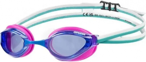 Окуляри для плавання Arena PYTHON синьо-рожево-бірюзово-білі 1E762-117