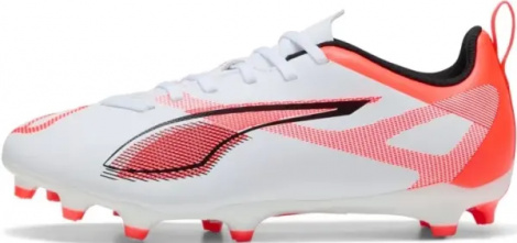 Бутсы детские Puma ULTRA 5 PLAY FG/AG бело-коралловые 108170-01