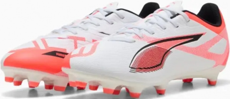 Бутси Puma ULTRA 5 PLAY FG/AG біло-коралові 108169-01