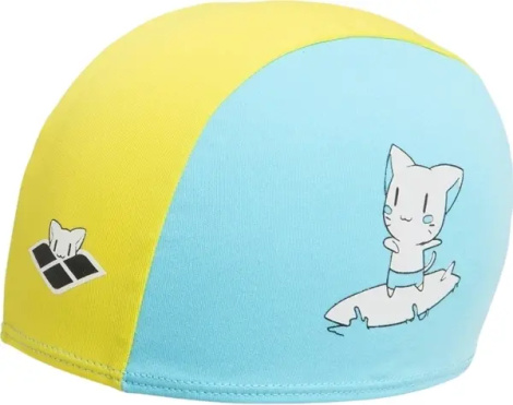 Шапочка для плавания детская Arena FRIENDS KIDS POLYESTER CAP бирюзово-желтая 003994-310