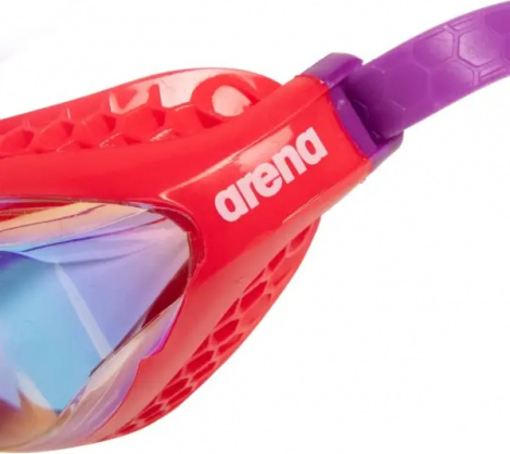 Очки для плавания Arena AIR-SPEED MIRROR красно-фиолетово-белые 003151-111