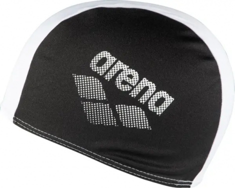 Шапочка для плавания детская Arena POLYESTER II JR черно-белая 002468-510