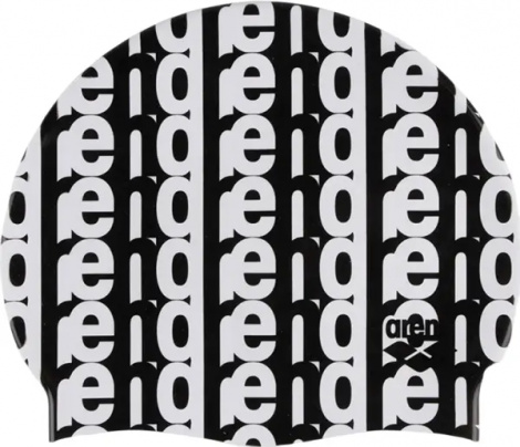 Шапочка для плавания Arena ICONS TEAM STRIPE CAP черно-белая 001463-201
