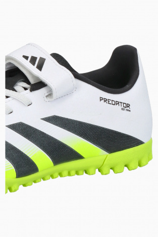 Детские сороконожки adidas Predator Club Hook-and-Loop TF Junior - белый