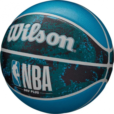 Баскетбольный мяч Wilson NBA DRV PLUS VIBE голубо-бирюзово-черный