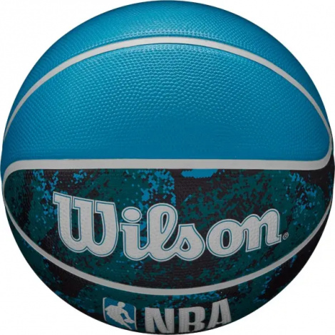 Баскетбольный мяч Wilson NBA DRV PLUS VIBE голубо-бирюзово-черный