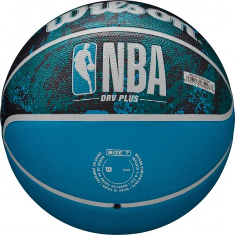 Баскетбольный мяч Wilson NBA DRV PLUS VIBE голубо-бирюзово-черный