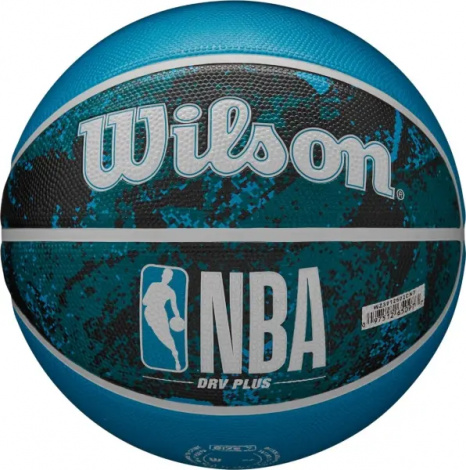 Баскетбольный мяч Wilson NBA DRV PLUS VIBE голубо-бирюзово-черный