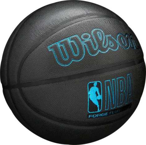 Баскетбольный мяч Wilson NBA FORGE PLUS CHARCOAL черно-голубой Размер 7 WZ2016803XB7