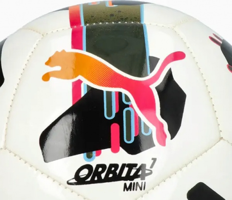 Сувенирный футбольный мяч Puma ORBITA 7 MS MINI бело-черно-оливковый