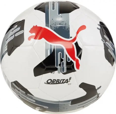 Футбольний м'яч Puma ORBITA 6 MS біло-сіро-червоний