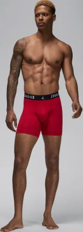 Труси (боксерки) Nike JORDAN FLIGHT COTTON CORE BOXER BRIEFS червоні, сірі, чорні (3 штуки) JM0622-H24