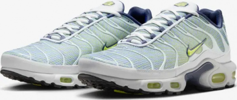 Кросівки Nike AIR MAX PLUS біло-синьо-салатові HV6227-001