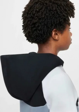 Толстовка підліткова Nike SPORTSWEAR TECH FLEECE біло-чорно-димчасто-сіра HV5867-065