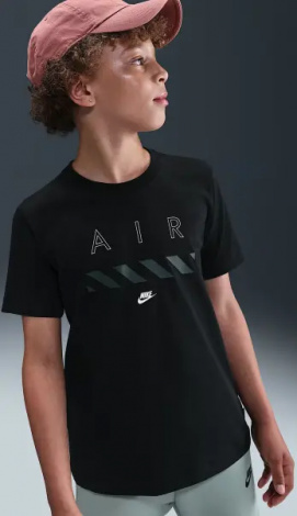 Футболка подростковая Nike AIR черная HV5191-010